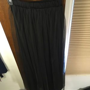 Black tool ball gown skirt